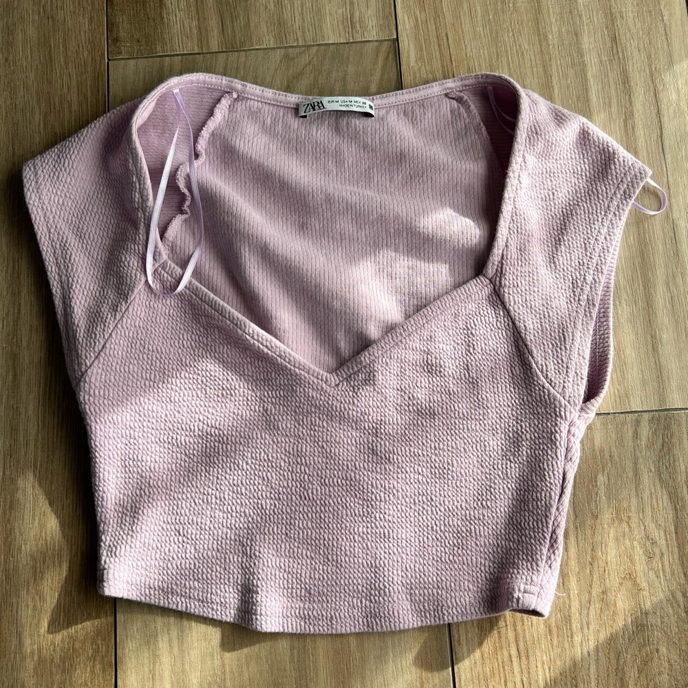 Purple crop top. Worn once.
